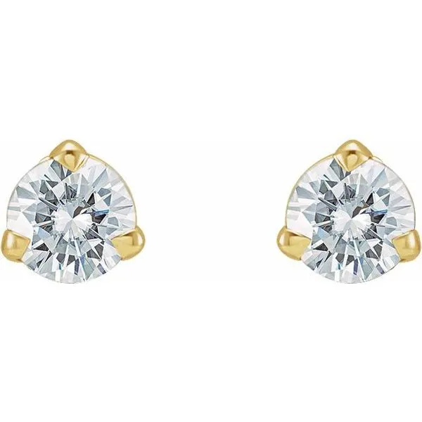 Round 3-Prong Claw Stud Earrings Image 2 Scirto's Jewelry Lockport, NY