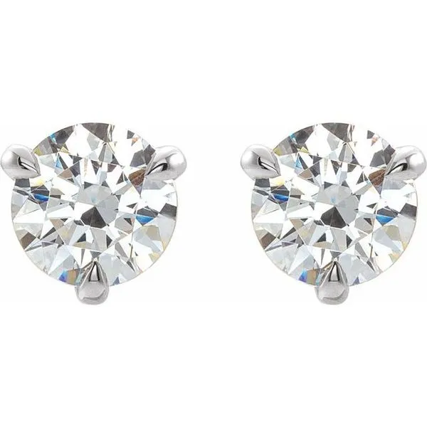 Round 3-Prong Claw Stud Earrings Image 2 Rasmussen Jewelers Spanish Fork, UT