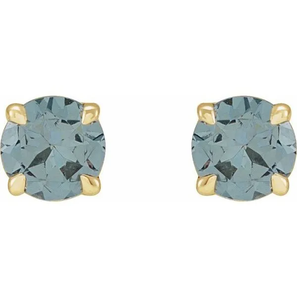 Round 4-Prong Claw Stud Earrings Image 2 Hopman Jewelers Elkhart, IN