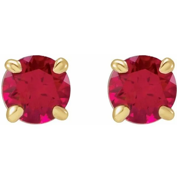 Round 4-Prong Claw Stud Earrings Image 2 Cherry Street Jewelers Tulsa, OK
