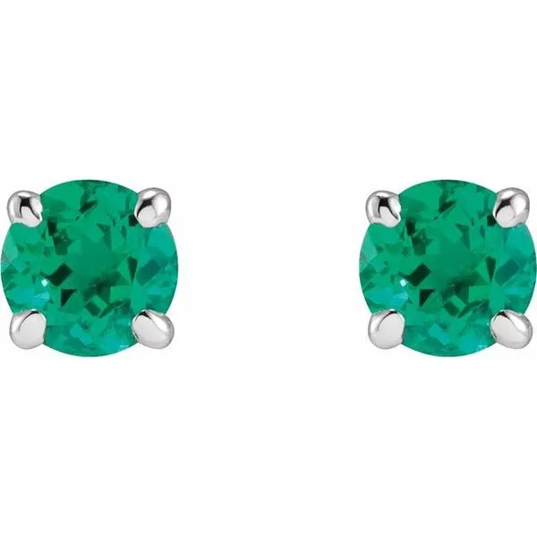 Round 4-Prong Claw Stud Earrings Image 2 Cherry Street Jewelers Tulsa, OK