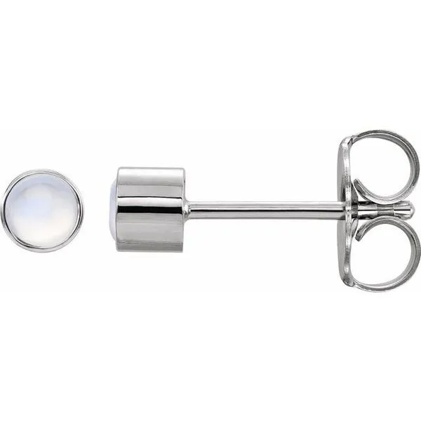 Round Bezel-Set Earrings Diny's Jewelers Middleton, WI