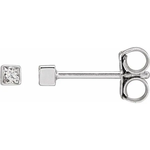 Square Bezel-Set Stud Earrings Hopman Jewelers Elkhart, IN