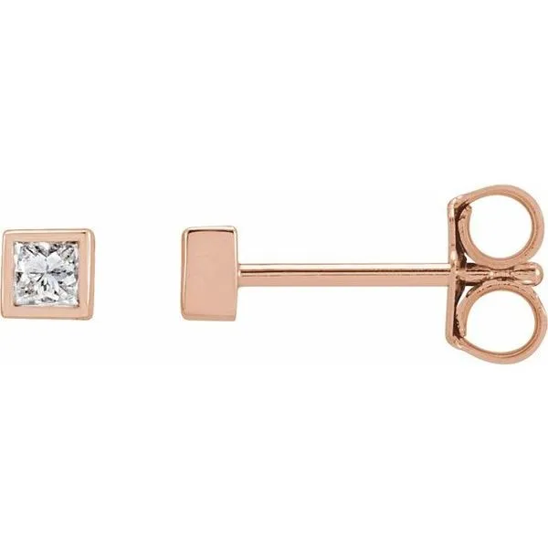 Square Bezel-Set Stud Earrings Rasmussen Jewelers Spanish Fork, UT