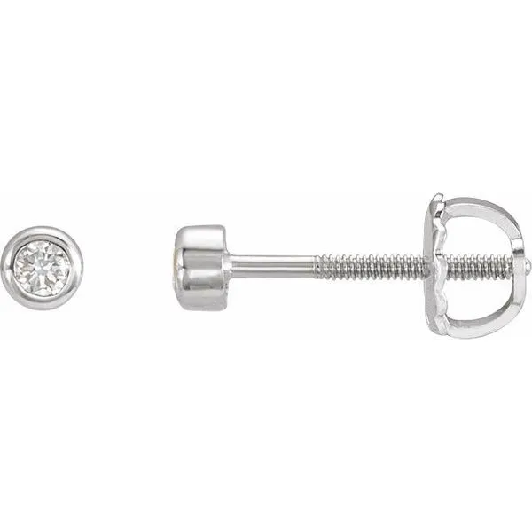Round Micro Bezel-Set Stud Earrings Diny's Jewelers Middleton, WI