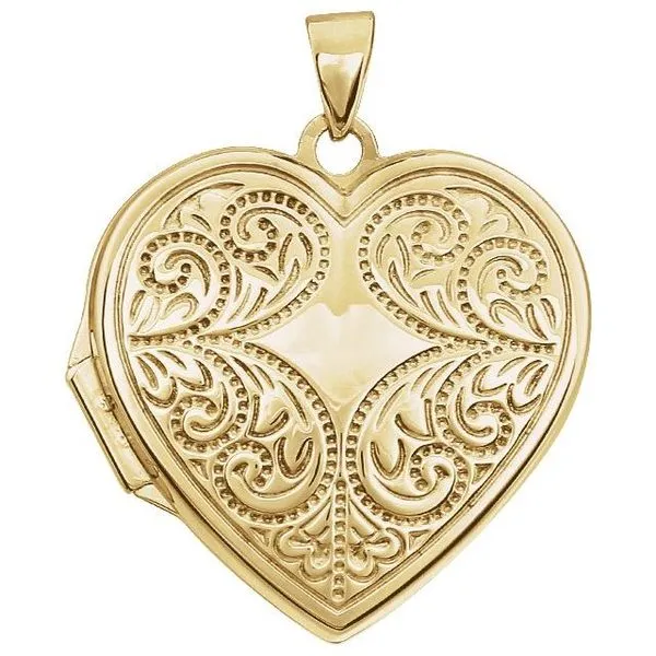 Engravable Heart Locket J. Meredith Jewelers Delafield, WI