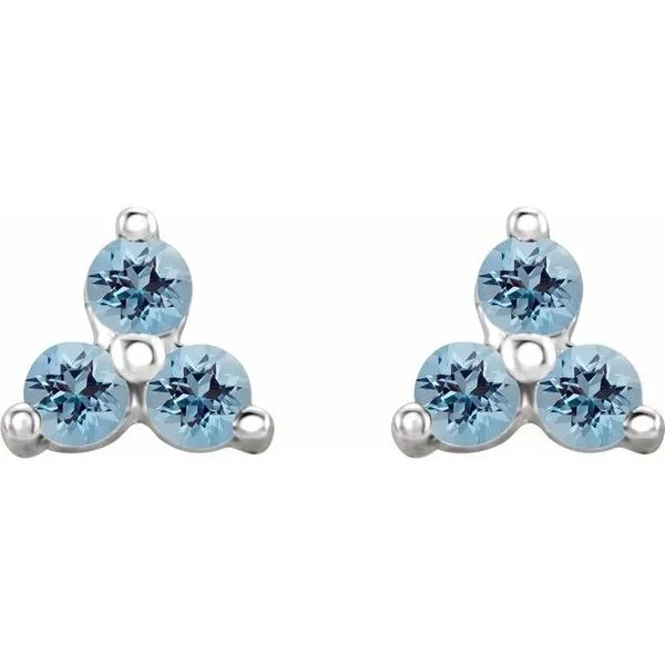 Three-Stone Cluster Earrings Image 2 Diny's Jewelers Middleton, WI