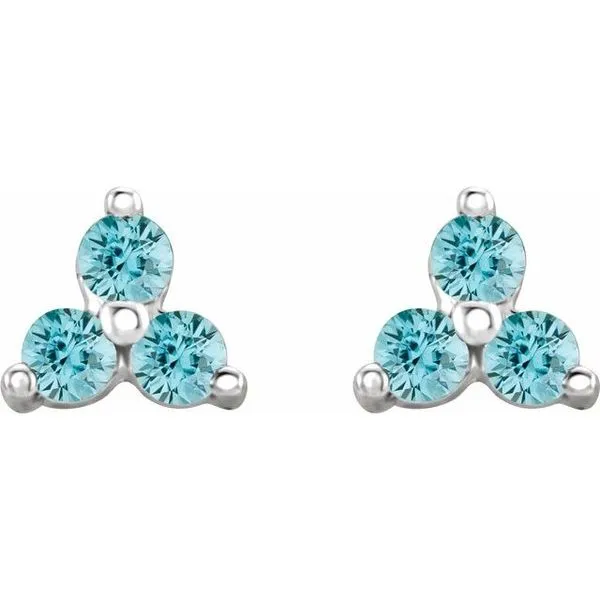 Three-Stone Cluster Earrings Image 2 Diny's Jewelers Middleton, WI