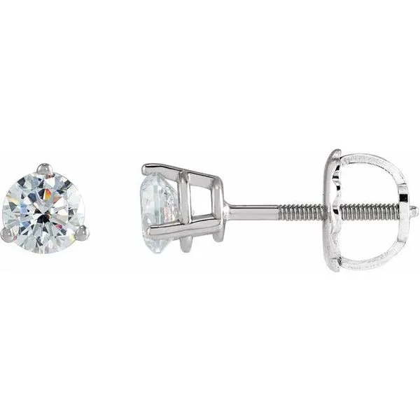 Round 3-Prong Stud Earrings Hopman Jewelers Elkhart, IN