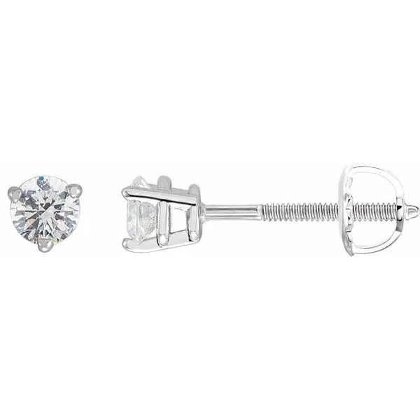 Round 3-Prong Stud Earrings J. Meredith Jewelers Delafield, WI
