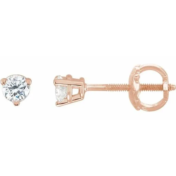 Round 3-Prong Stud Earrings Hopman Jewelers Elkhart, IN