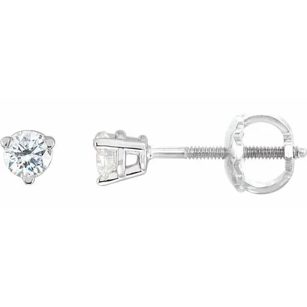 Round 3-Prong Stud Earrings J. Meredith Jewelers Delafield, WI