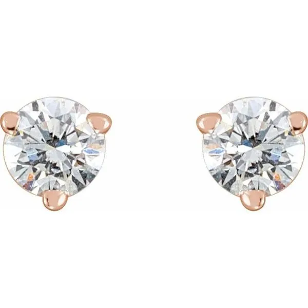 Round 3-Prong Stud Earrings Image 2 Cherry Street Jewelers Tulsa, OK