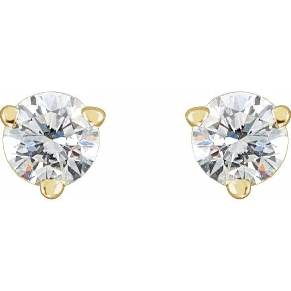 Round 3-Prong Stud Earrings Image 2 Cherry Street Jewelers Tulsa, OK