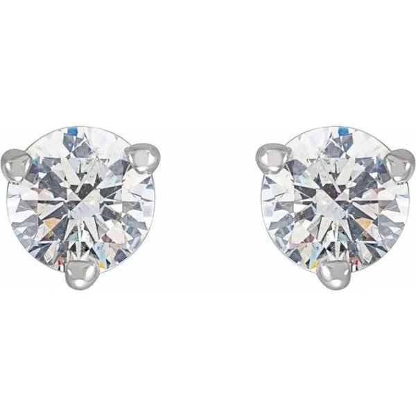 Round 3-Prong Stud Earrings Image 2 Rasmussen Jewelers Spanish Fork, UT