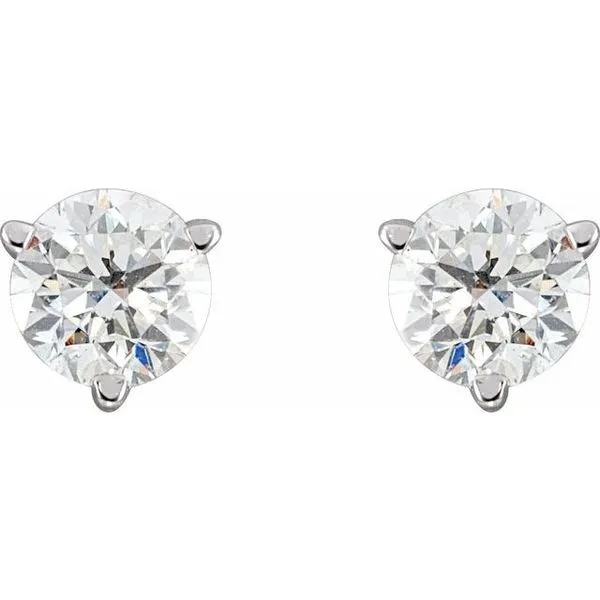 Round 3-Prong Stud Earrings Image 2 Hart's Jewelers Grants Pass, OR