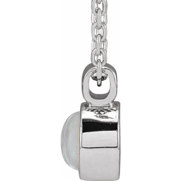 Bezel-Set  Necklace Image 2 Diny's Jewelers Middleton, WI