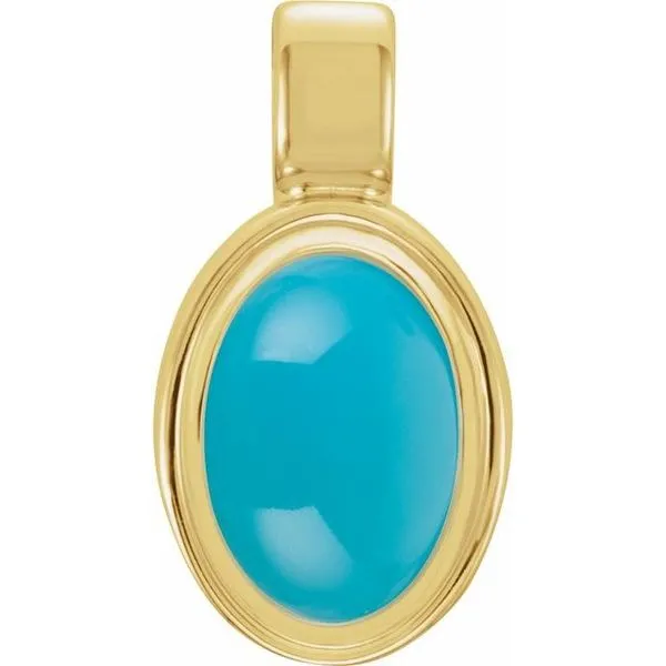 Oval Bezel-Set Cabochon Pendant J. Meredith Jewelers Delafield, WI