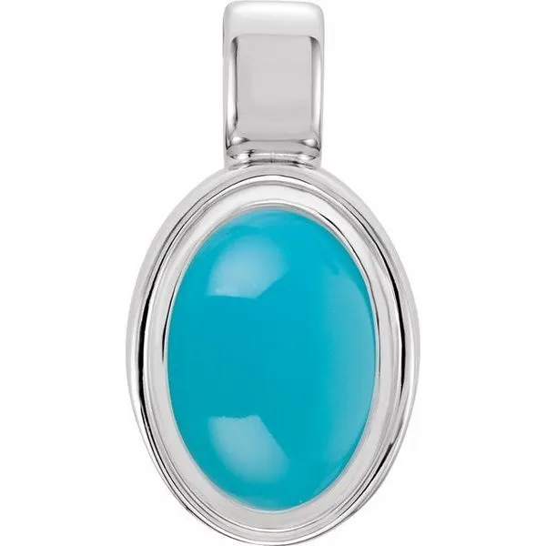 Oval Bezel-Set Cabochon Pendant J. Meredith Jewelers Delafield, WI