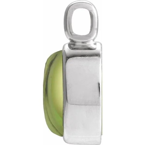 Oval Bezel-Set Cabochon Pendant Image 2 Boyd Jewelers Wesley Chapel, FL