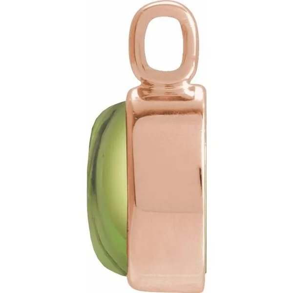 Oval Bezel-Set Cabochon Pendant Image 2 Hopman Jewelers Elkhart, IN