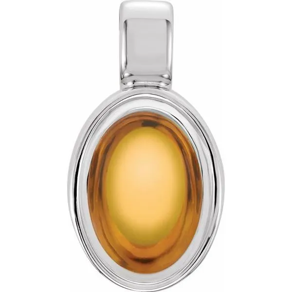 Oval Bezel-Set Cabochon Pendant D'Errico Jewelry Scarsdale, NY