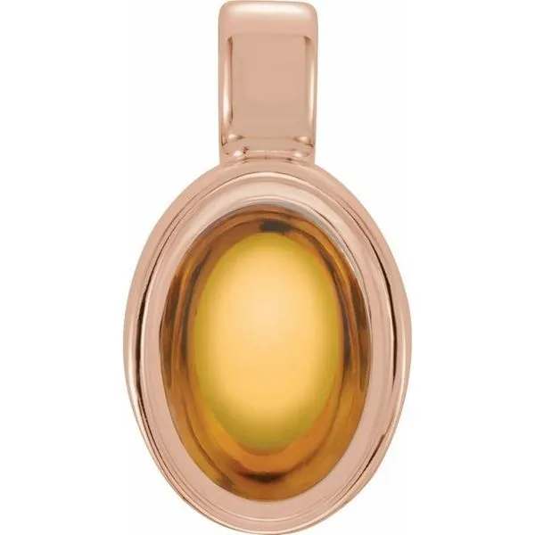 Oval Bezel-Set Cabochon Pendant Cravens & Lewis Jewelers Georgetown, KY