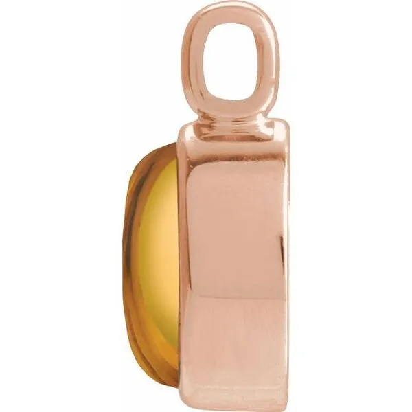 Oval Bezel-Set Cabochon Pendant Image 2 Cravens & Lewis Jewelers Georgetown, KY