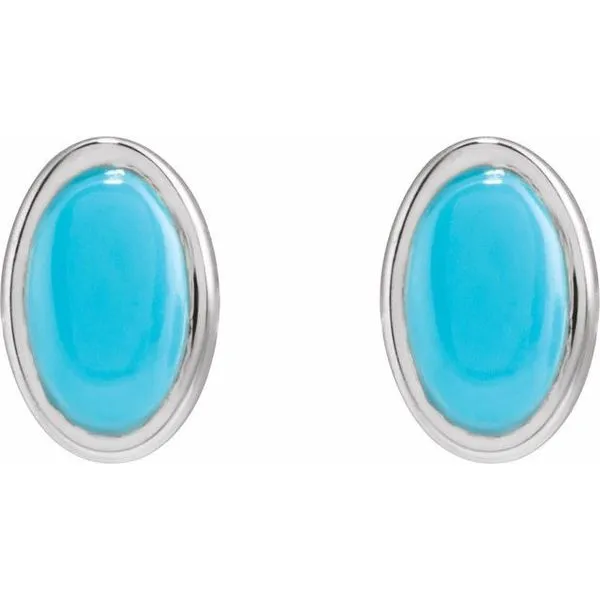 Oval Bezel-Set Cabochon Earrings Image 2 Rasmussen Jewelers Spanish Fork, UT
