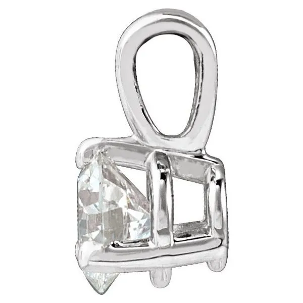 Solitaire Pendant Image 2 Leslie E. Sandler Fine Jewelry and Gemstones rockville , MD