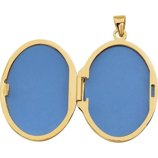 Embossed Oval Locket Image 3 Rasmussen Jewelers Spanish Fork, UT