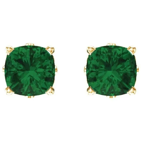 Cushion 4-Prong Scroll Setting® Stud Earrings Image 2 Rebel Diamonds New Hampton, IA