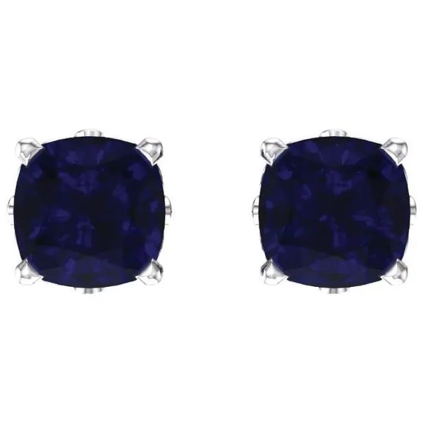 Cushion 4-Prong Scroll Setting® Stud Earrings Image 2 Rebel Diamonds New Hampton, IA