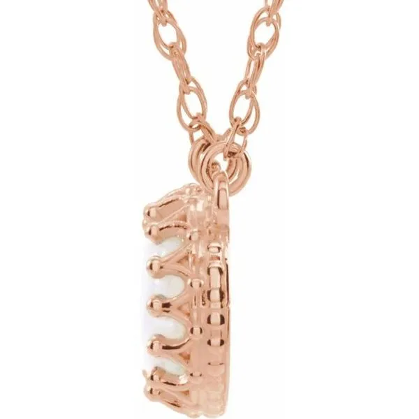 Cabochon Crown Necklace Image 2 Arlene's Fine Jewelry Vidalia, GA