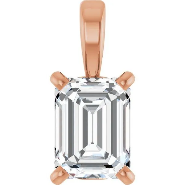 Emerald 4-Prong Solitaire Pendant Cravens & Lewis Jewelers Georgetown, KY