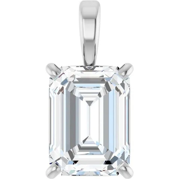 Emerald 4-Prong Solitaire Pendant Spath Jewelers Bartow, FL