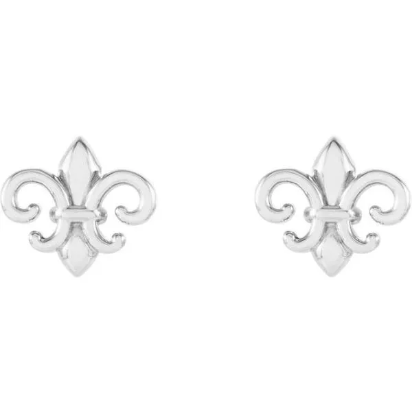 Fleur-de-lis Earrings Image 2 Hopman Jewelers Elkhart, IN