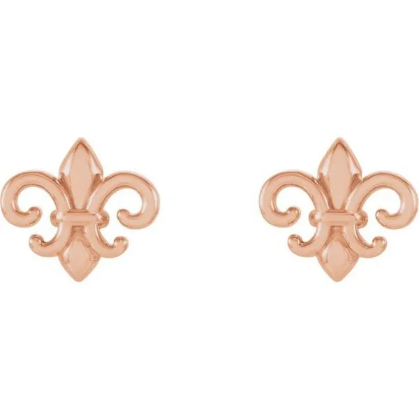 Fleur-de-lis Earrings Image 2 Hopman Jewelers Elkhart, IN