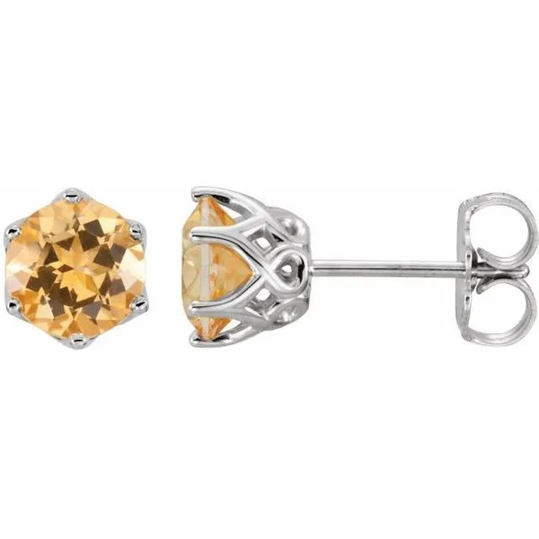 Round 6-Prong Crown Stud Earrings Woelk's House of Diamonds Russell, KS