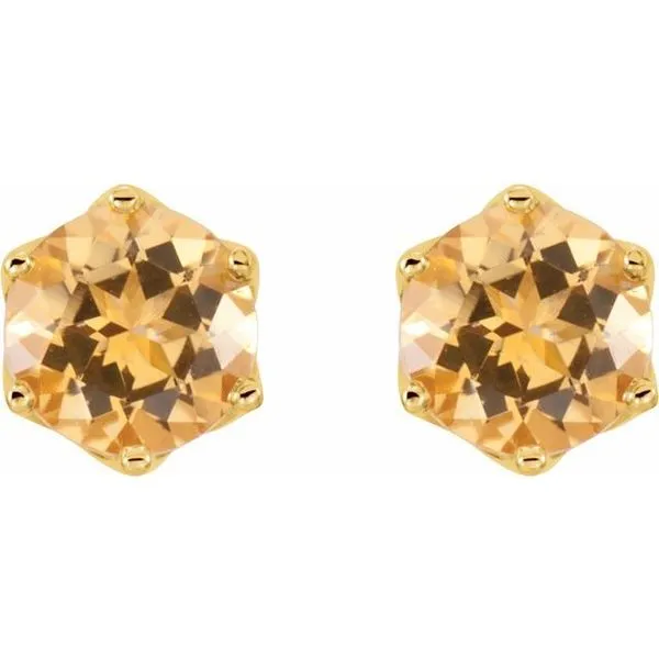 Round 6-Prong Crown Stud Earrings Image 2 Cherry Street Jewelers Tulsa, OK