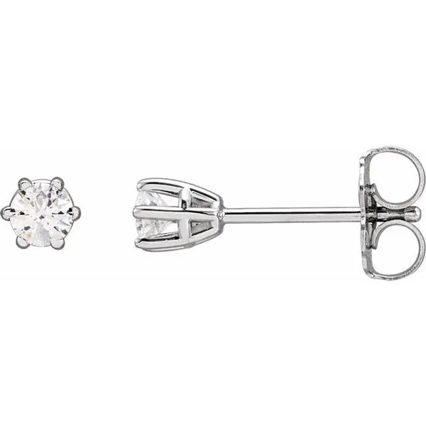 Round 6-Prong Stud Earrings Jewelry Design Studio Jensen Beach, FL