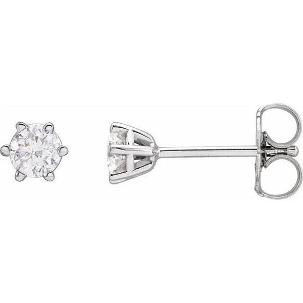 Round 6-Prong Stud Earrings James & Williams Jewelers Berwyn, IL