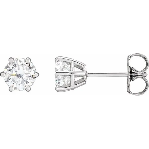 Round 6-Prong Stud Earrings Hopman Jewelers Elkhart, IN