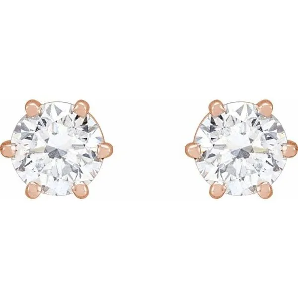 Round 6-Prong Stud Earrings Image 2 G.G. Gems, Inc. Scottsdale, AZ