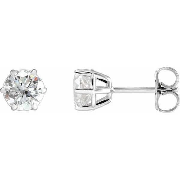 Round 6-Prong Stud Earrings Hopman Jewelers Elkhart, IN