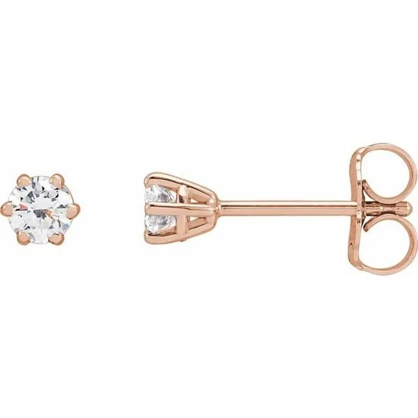 Round 6-Prong Stud Earrings Hopman Jewelers Elkhart, IN
