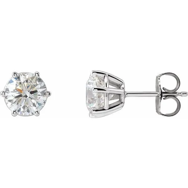Round 6-Prong Stud Earrings James & Williams Jewelers Berwyn, IL