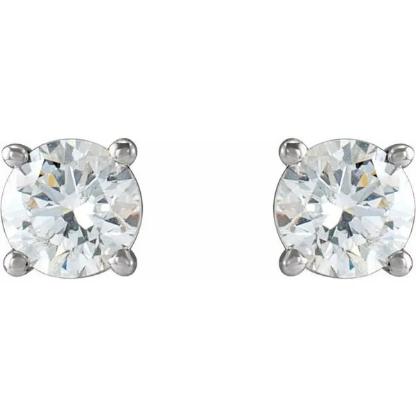 Round 4-Prong Stud Earrings Image 2 Milan's Jewelry Inc Sarasota, FL