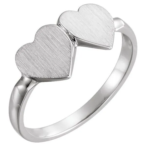 Double Heart Signet Ring Hopman Jewelers Elkhart, IN