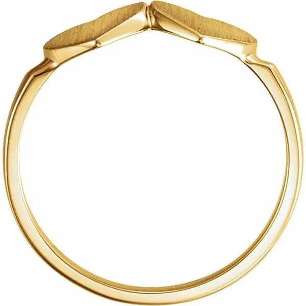 Double Heart Signet Ring Image 2 J. Meredith Jewelers Delafield, WI
